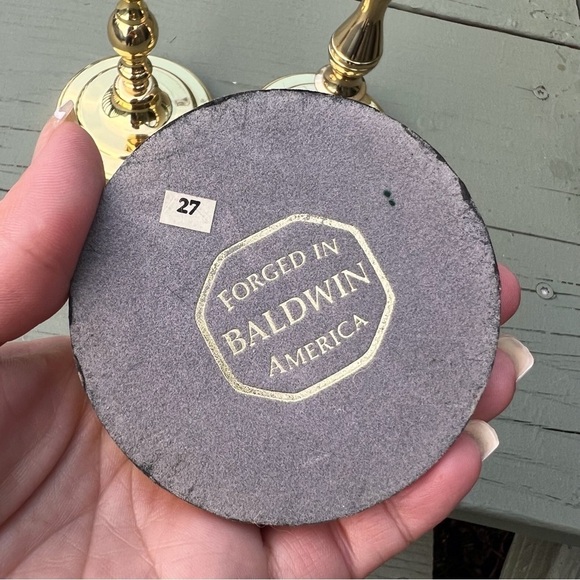 Baldwin Brass Forged In America candlestick holders - Picture 8 of 9